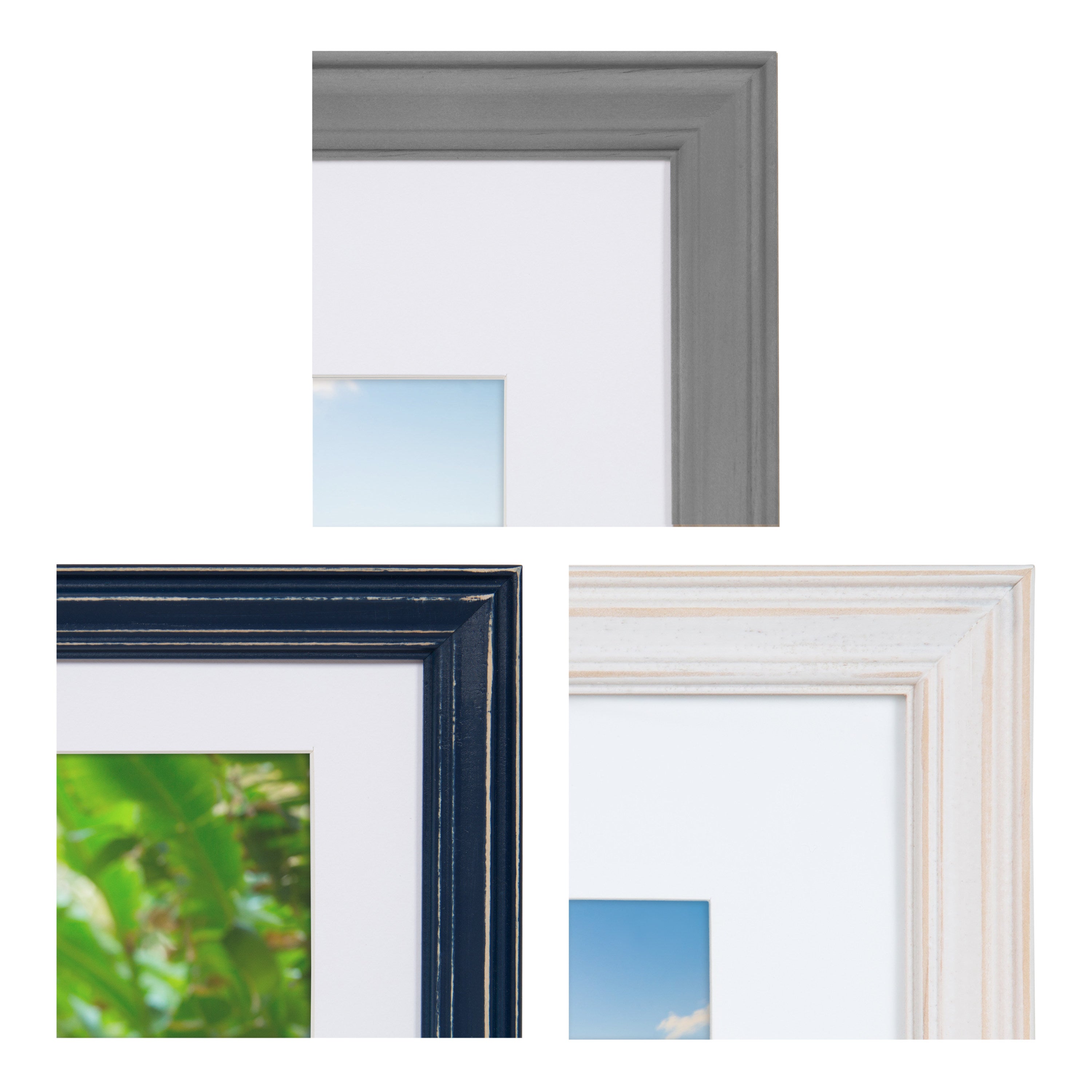 Kate and Laurel Multi/Gray Wood Picture Frame (4-in x 6-in) in the Picture  Frames department at