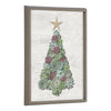 Blake Holiday Succulent Tree Framed Printed Wood by The Creative Bunch Studio