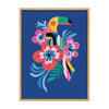 Sylvie Mid Century Modern Hibiscus Framed Canvas by Rachel Lee of My Dream Wall