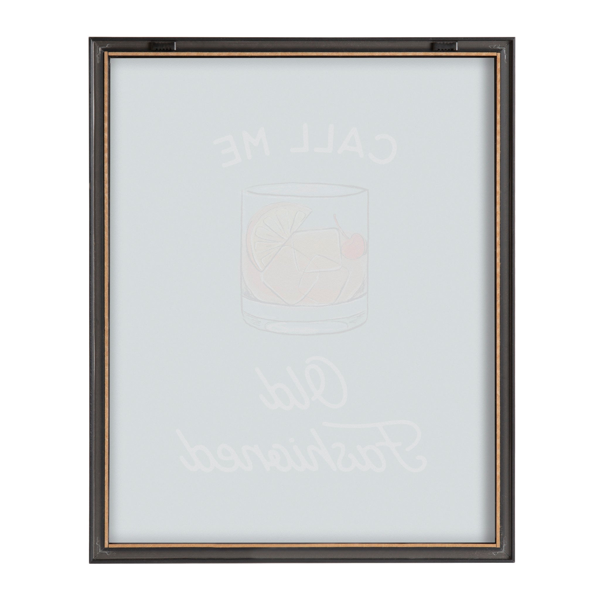 Blake Call Me Old Fashioned Blue Framed Printed Glass by The Creative Bunch Studio