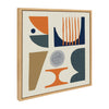 Sylvie Abstract Mid Century I Framed Canvas by Rachel Lee of My Dream Wall