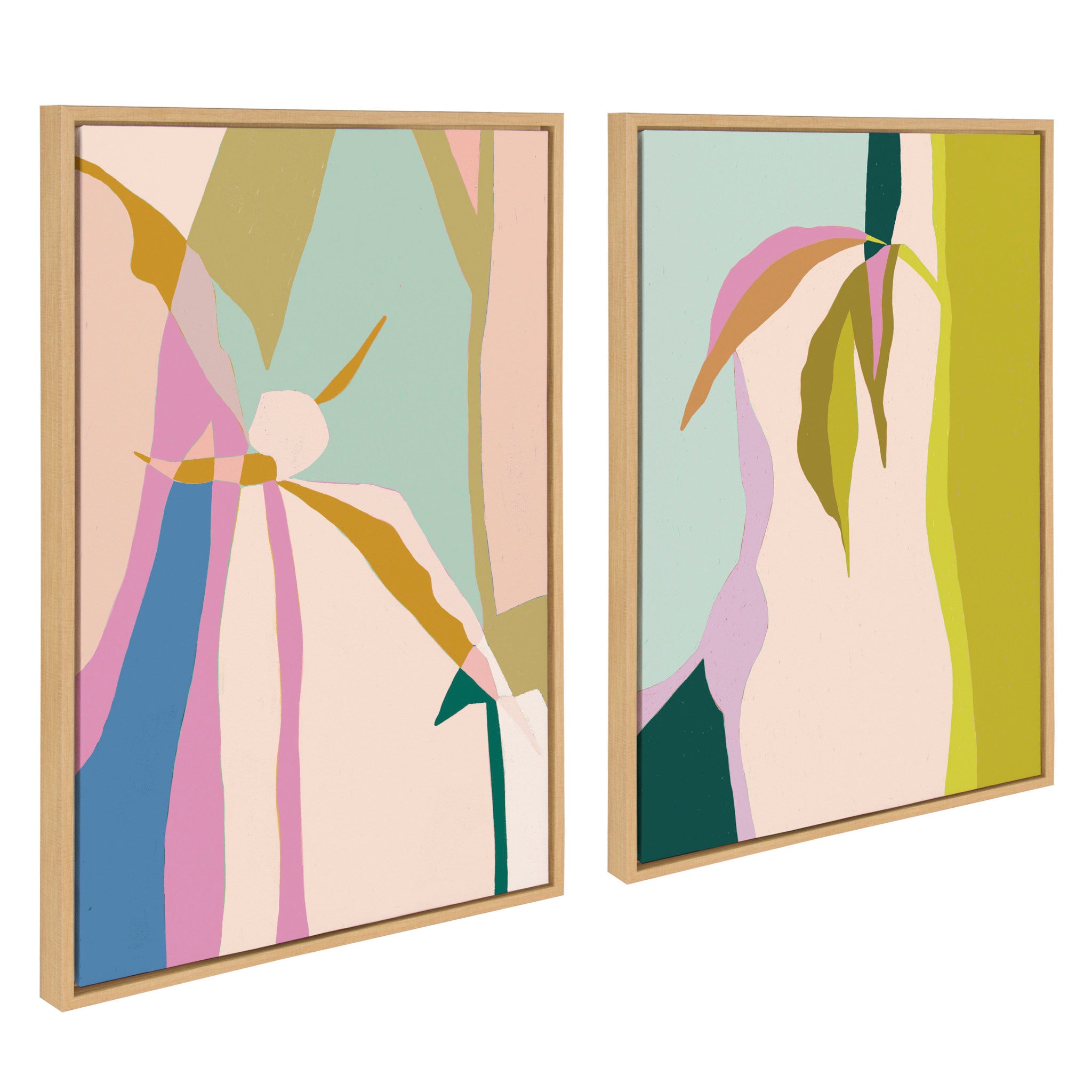 Sylvie Delight in the Moment 1 and 2 Framed Canvas by Alicia Schultz