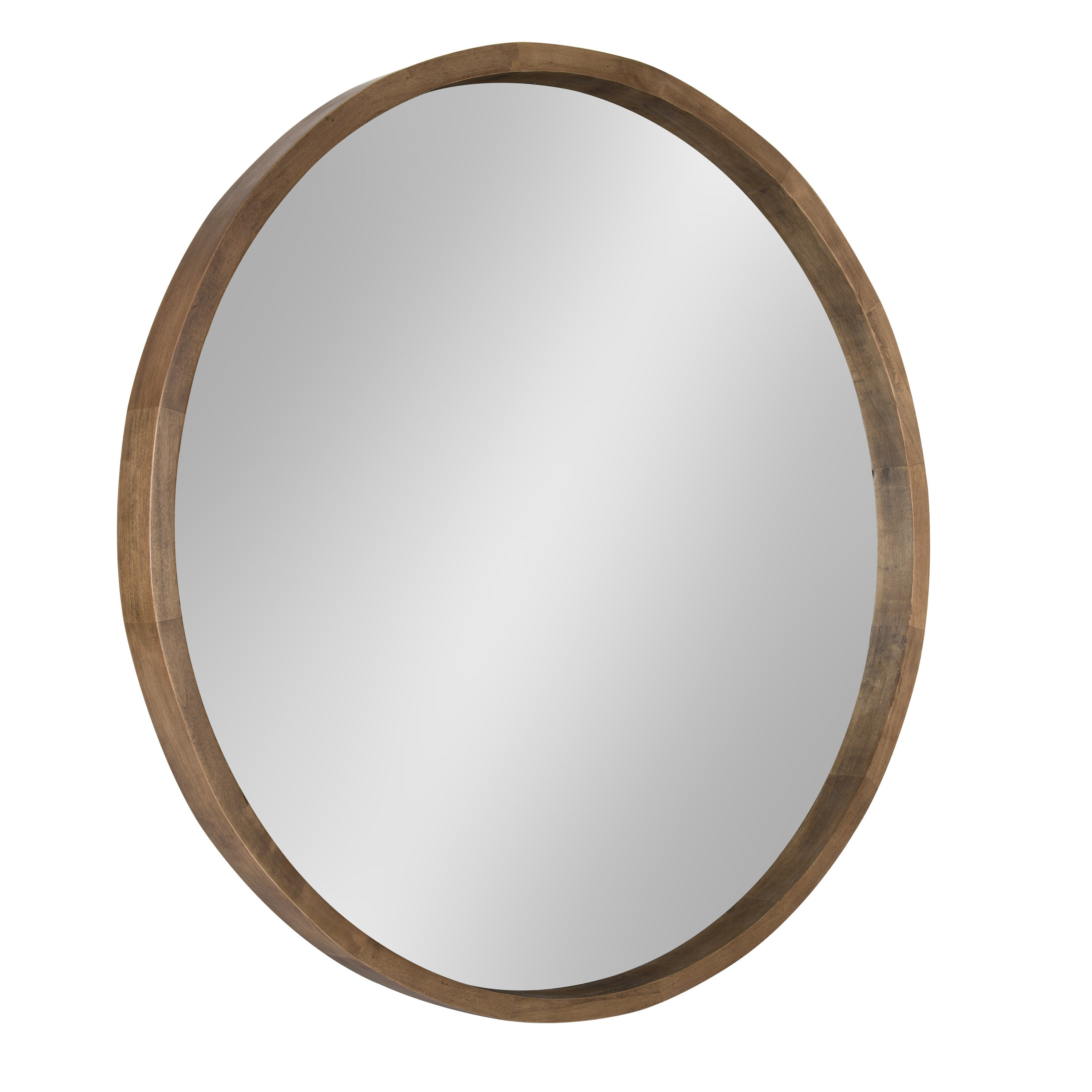 Kate and Laurel Hutton Round Wood Wall Mirror, 36 Diameter