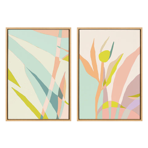 Sylvie Delight in the Moment 3 and 4 Framed Canvas by Alicia Schultz