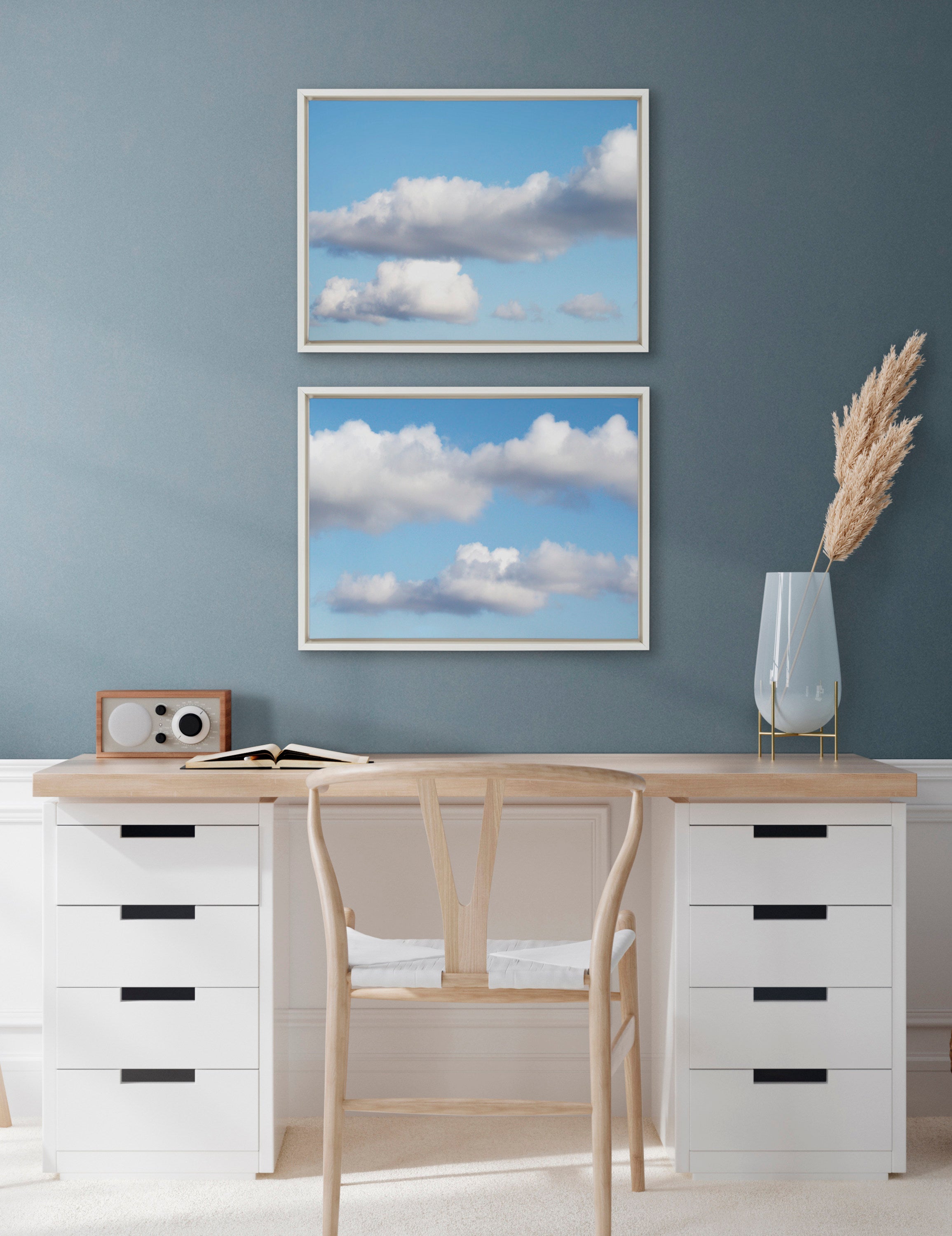 Sylvie Uplifting Clouds Framed Canvas by Stephanie Klatt
