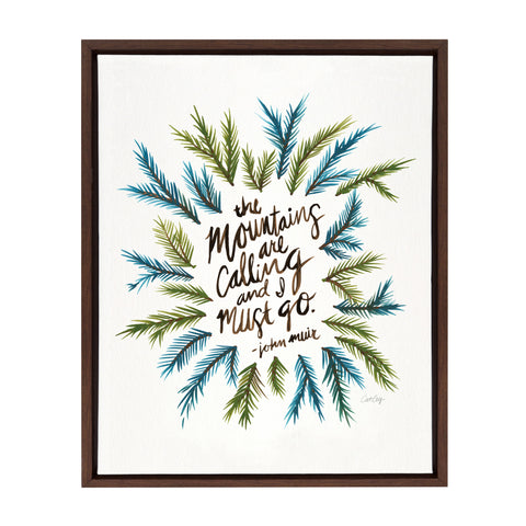 Sylvie The Mountains are Calling Framed Canvas by Cat Coquillette