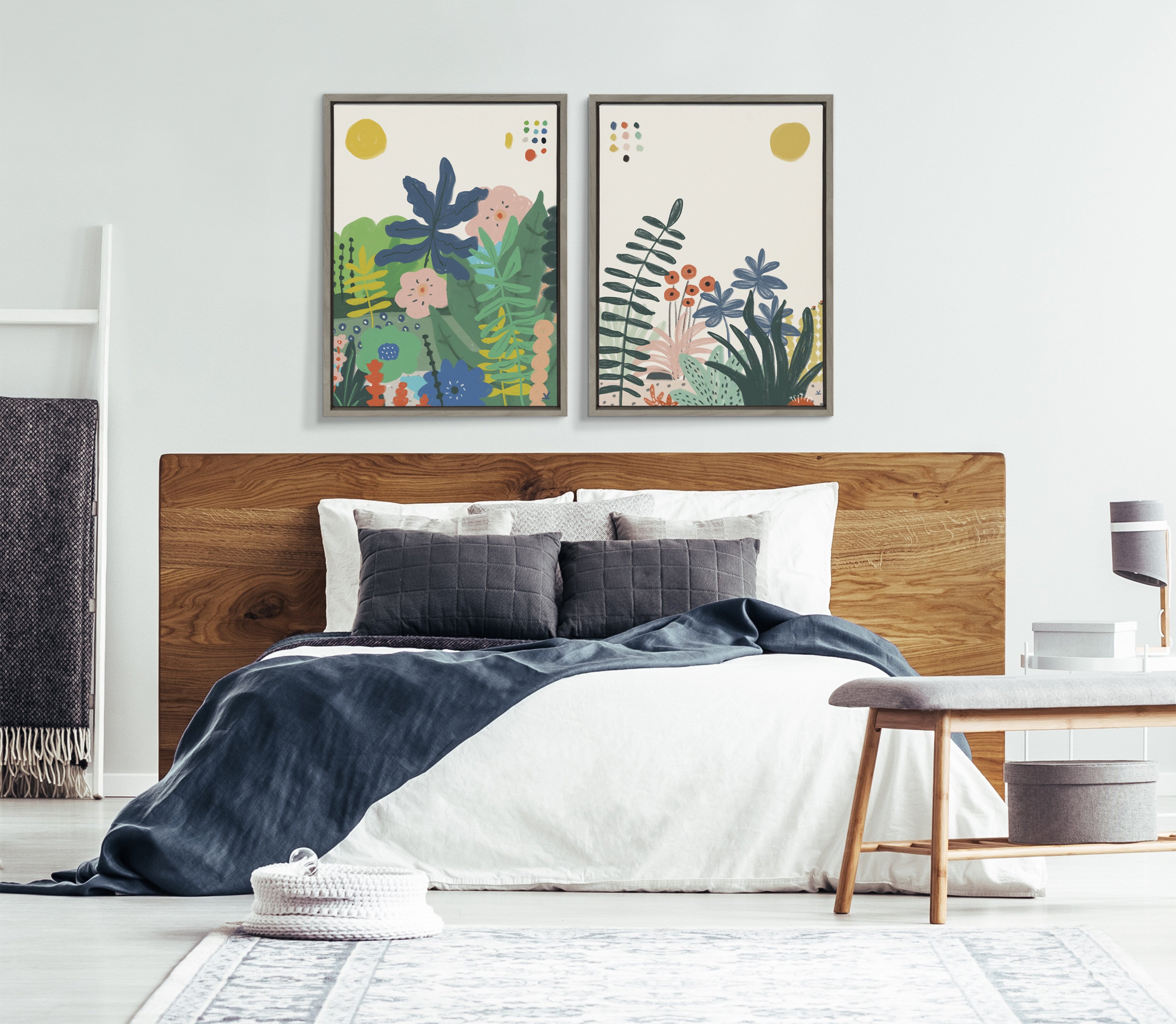 Sylvie Zen Garden 1 Framed Canvas by Kelly Knaga
