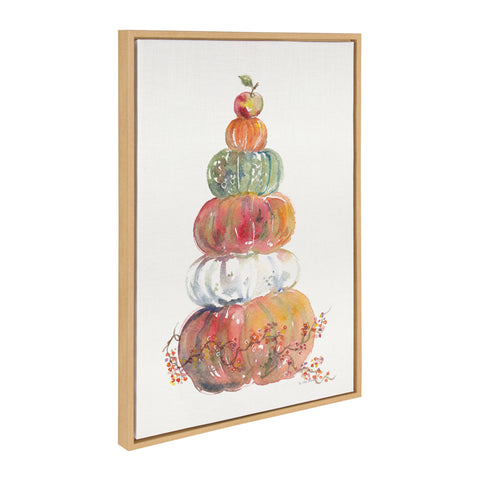 Sylvie Pumpkin Topiary Framed Canvas by Patricia Shaw