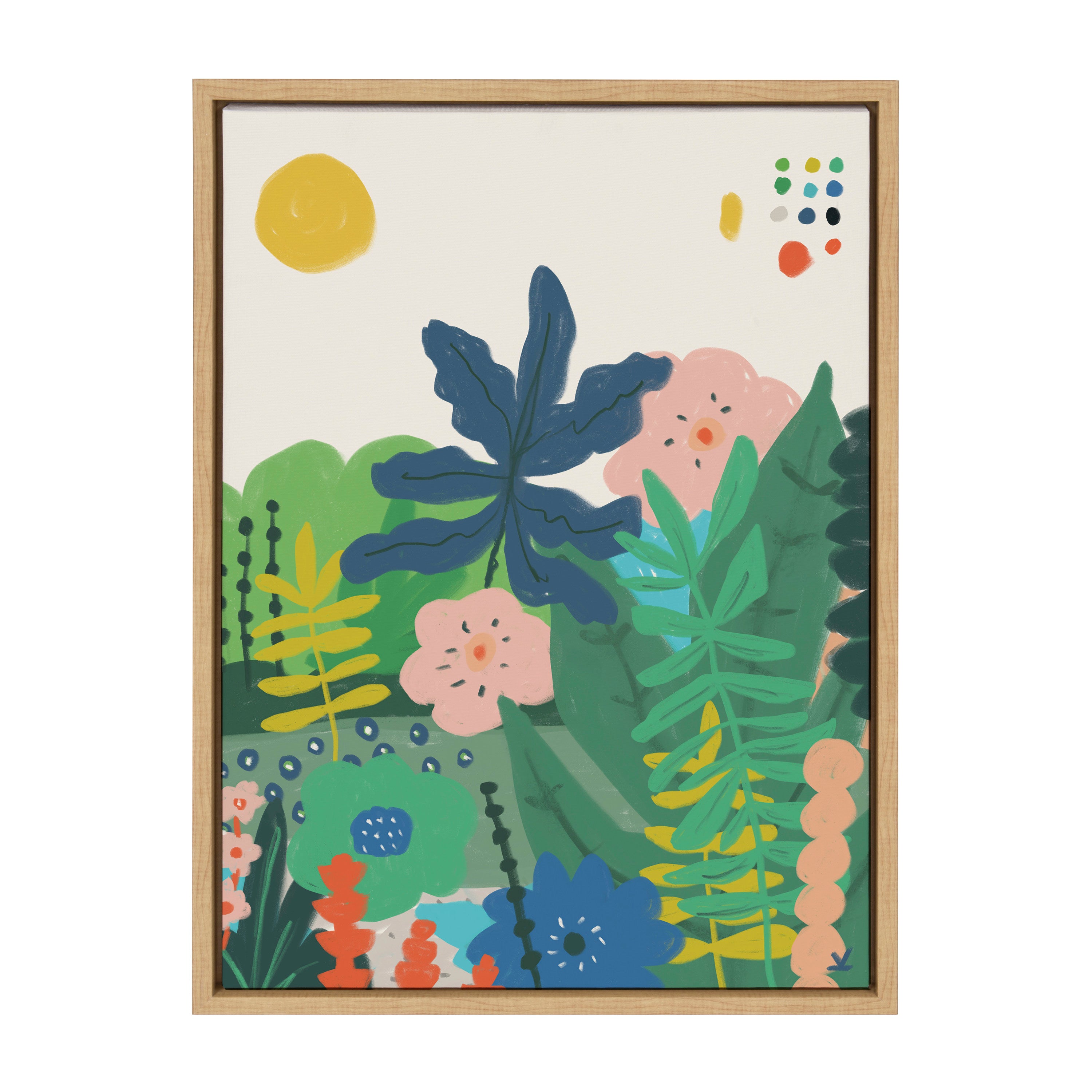Sylvie Zen Garden 1 Framed Canvas by Kelly Knaga
