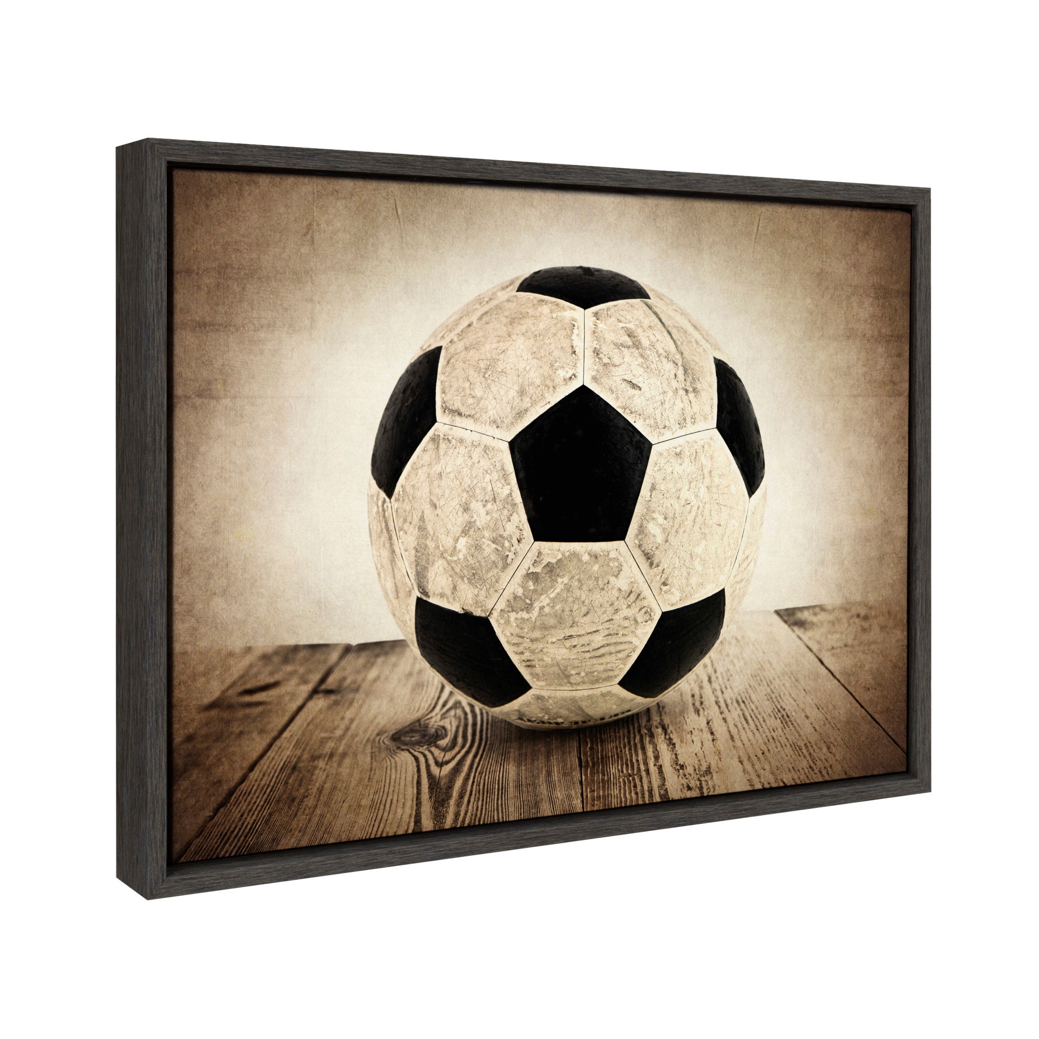 Sylvie Soccer On Wood Framed Canvas By Shawn St. Peter