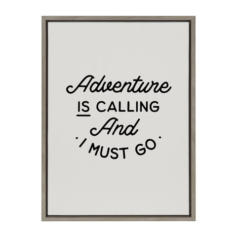 Sylvie Adventure is Calling Framed Canvas by The Creative Bunch Studio