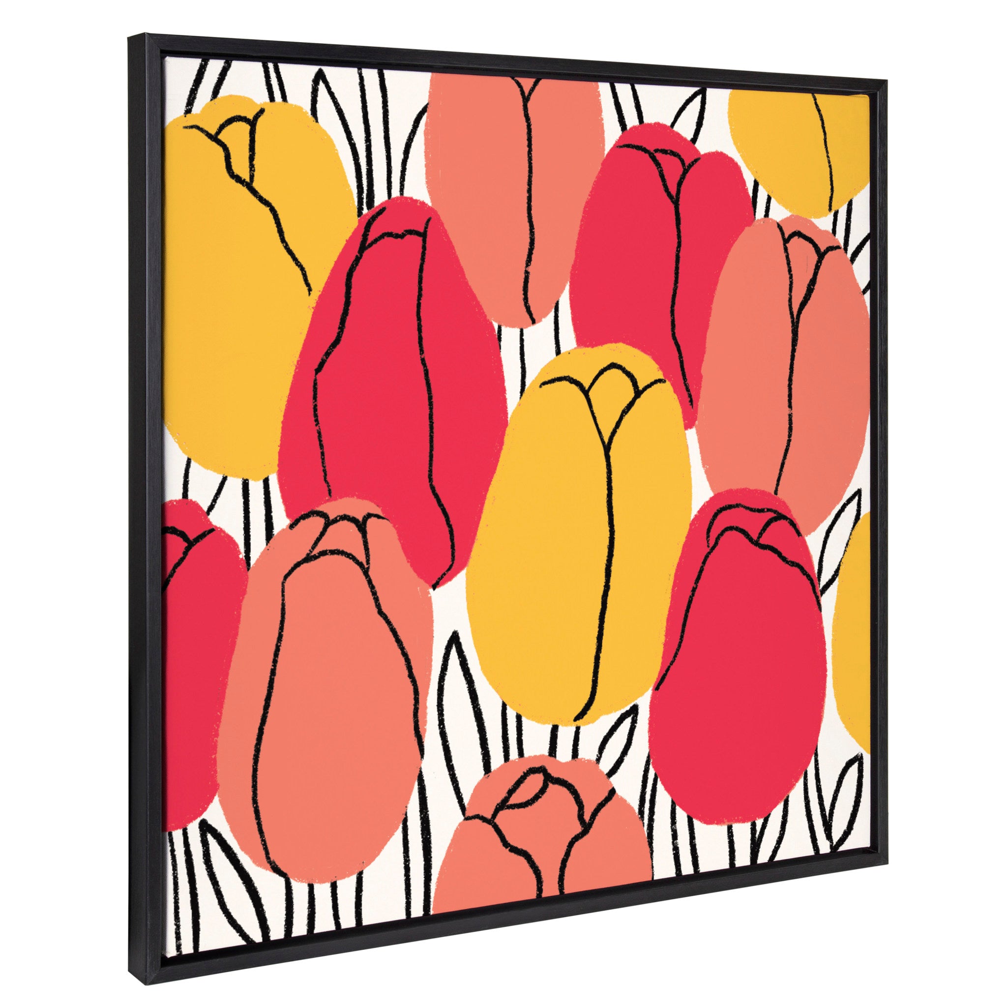 Sylvie Tulips Framed Canvas by Maria Filar