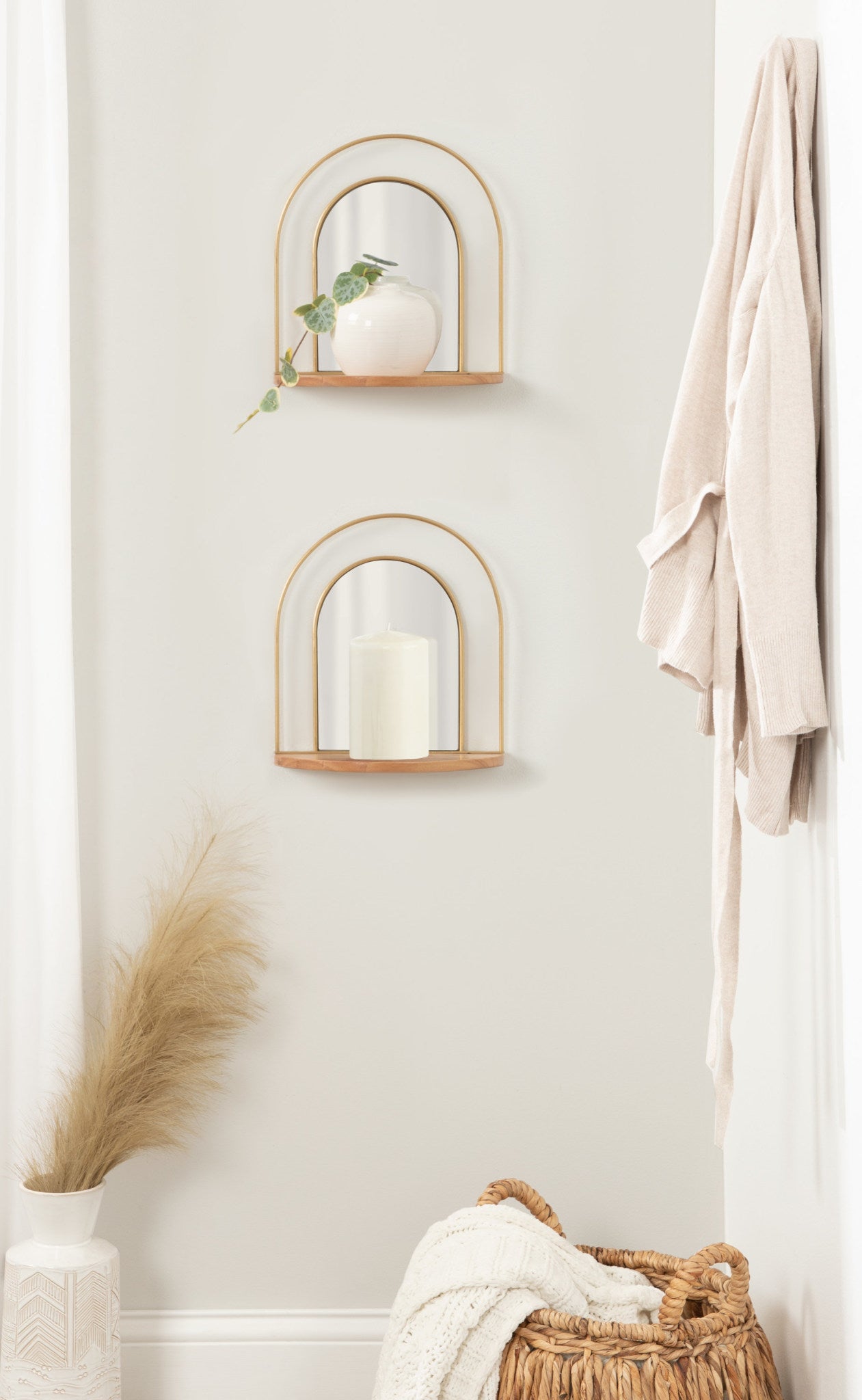 Reverie Mirror Wall Sconce Set