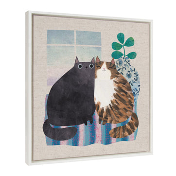 Sylvie Friends 1 Framed Canvas by Planet Cat