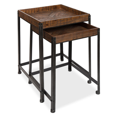 Marsh Wood and Metal Accent Table Set
