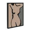 Sylvie Moody Feminine Figural Drawing 1 Framed Canvas by The Creative Bunch Studio