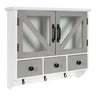 Hutchins Decorative Three Drawer Wood Wall Cabinet