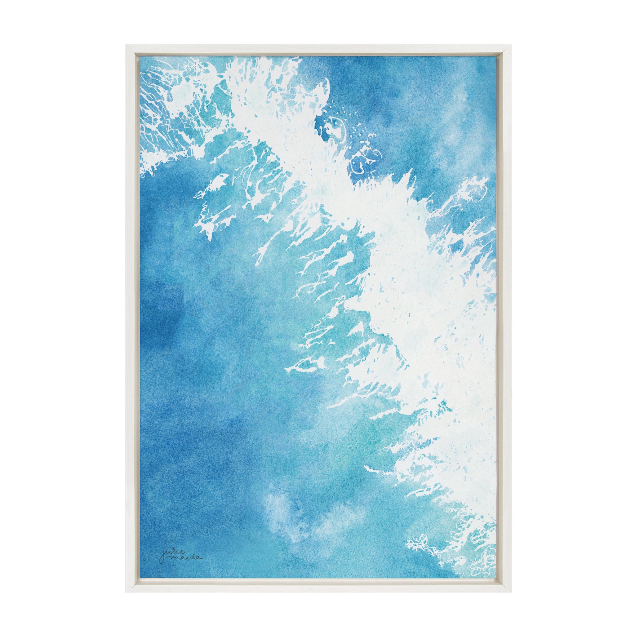 Sylvie Into the Blue Framed Canvas by Julie Maida