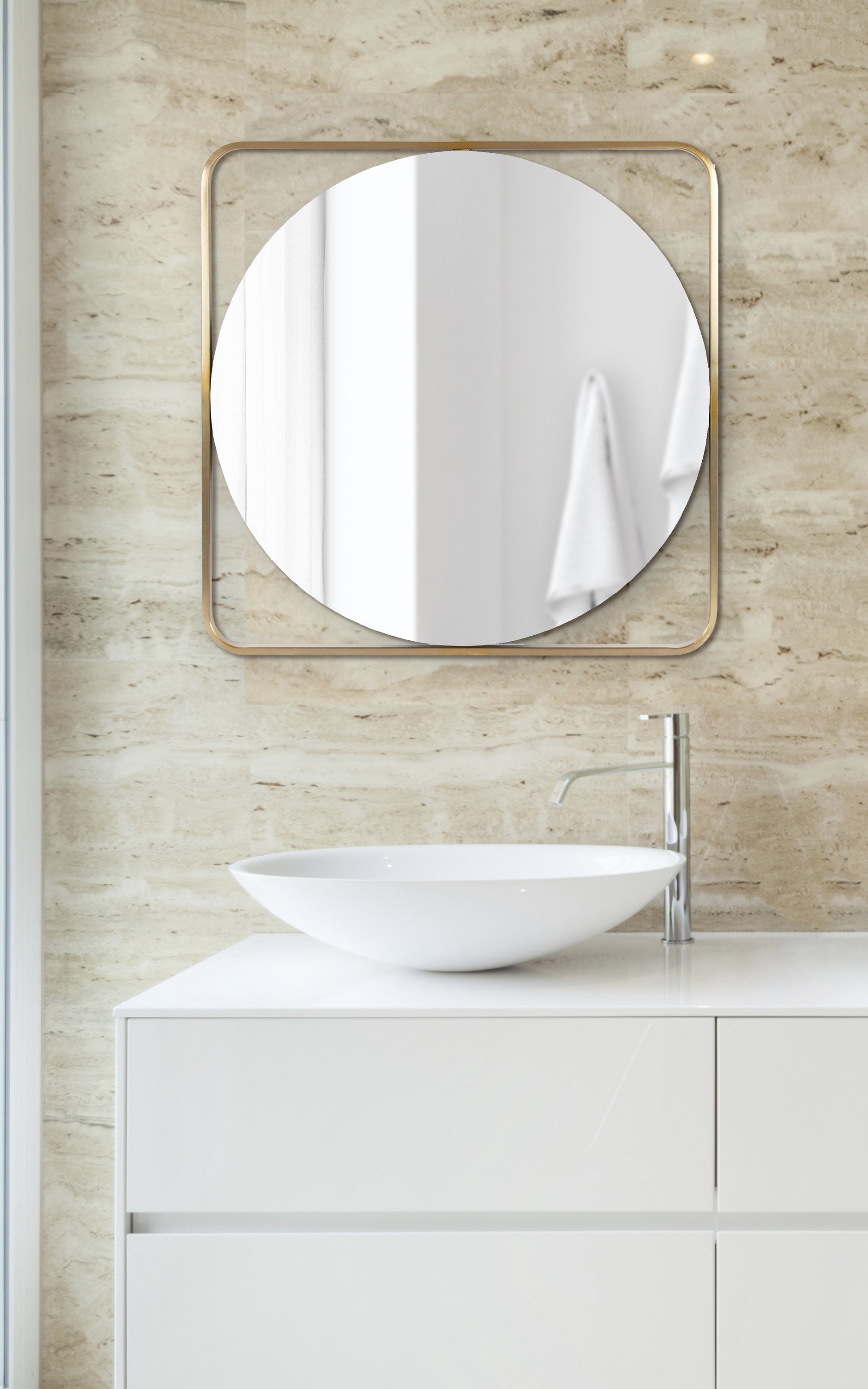 Nobles Radius Corner Framed Mirror