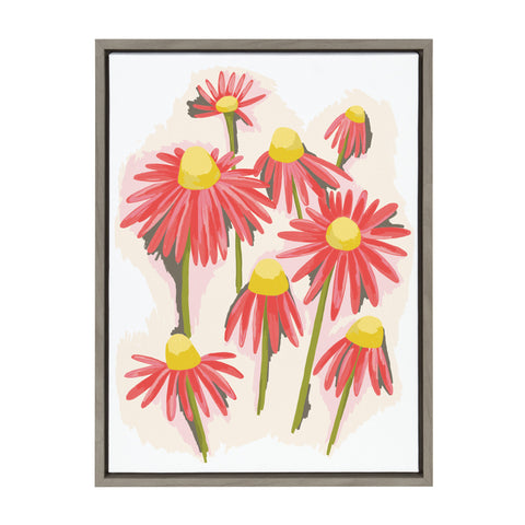 Sylvie Coneflowers Framed Canvas by Alicia Schultz