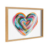 Blake Labyrinth Heart Framed Printed Glass by Jessi Raulet of Ettavee
