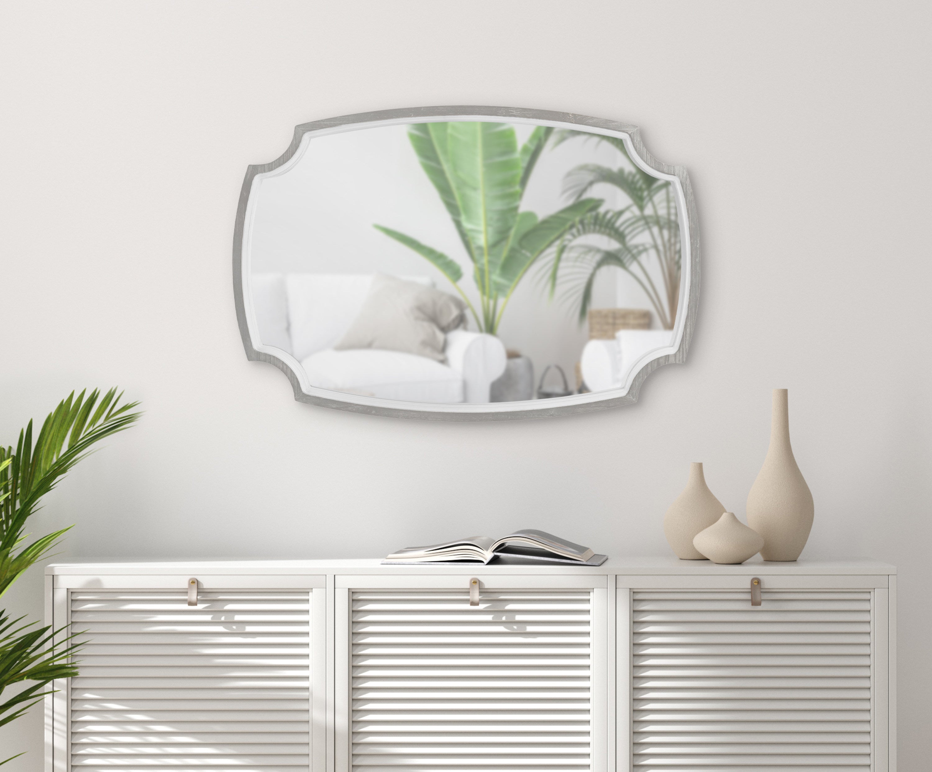 Orianne Wood Framed Wall Mirror