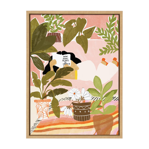 Sylvie Never Enough Plants Framed Canvas by Alja Horvat