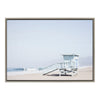 Sylvie Pale Blue Life Guard Tower Framed Canvas by Caroline Mint