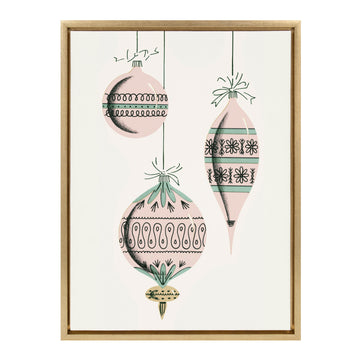 Sylvie Vintage Ornaments Framed Canvas by Corinna Buchholz of Piddix