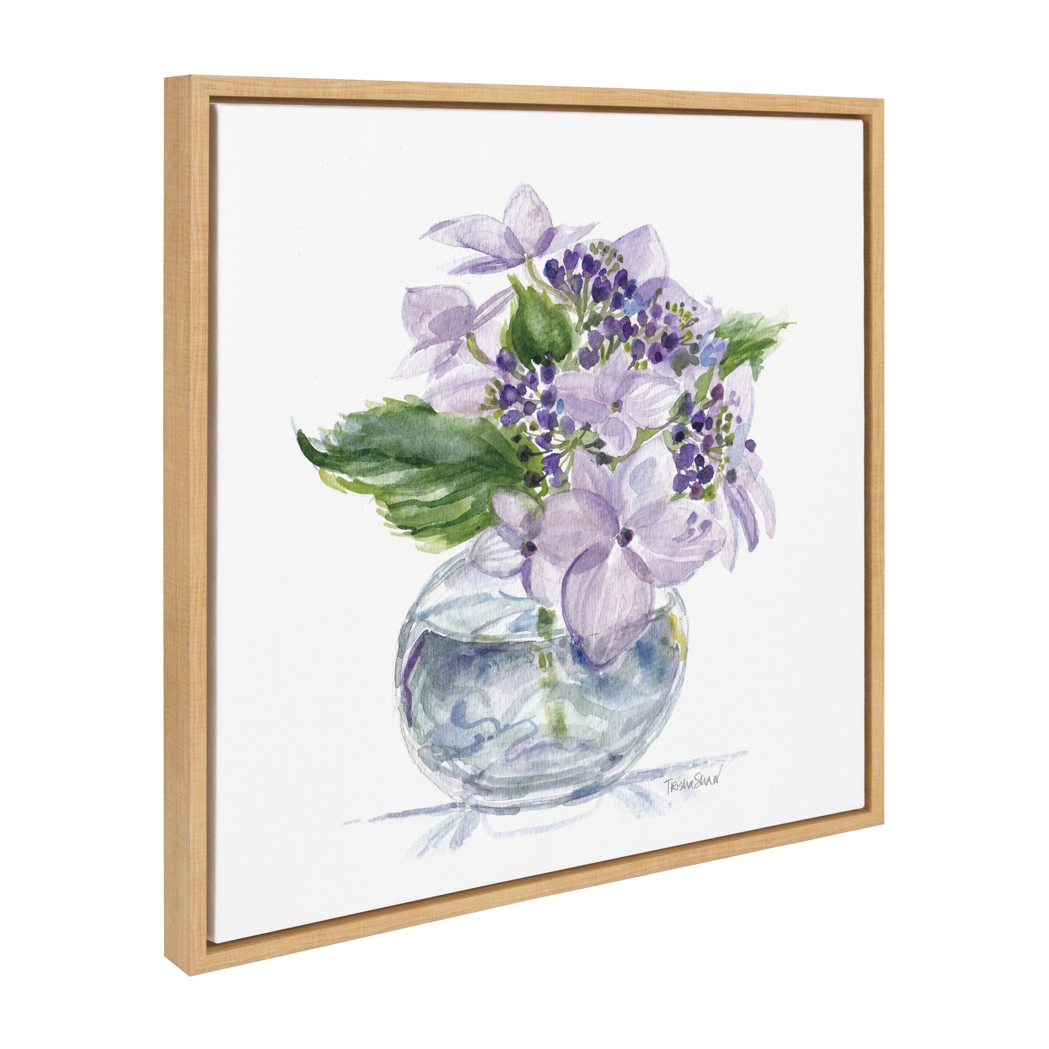 Sylvie Hydrangea Blossom Bud Framed Canvas by Patricia Shaw