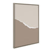 Sylvie Muted Abstract Landscape Beige and Brown Framed Canvas by The Creative Bunch Studio