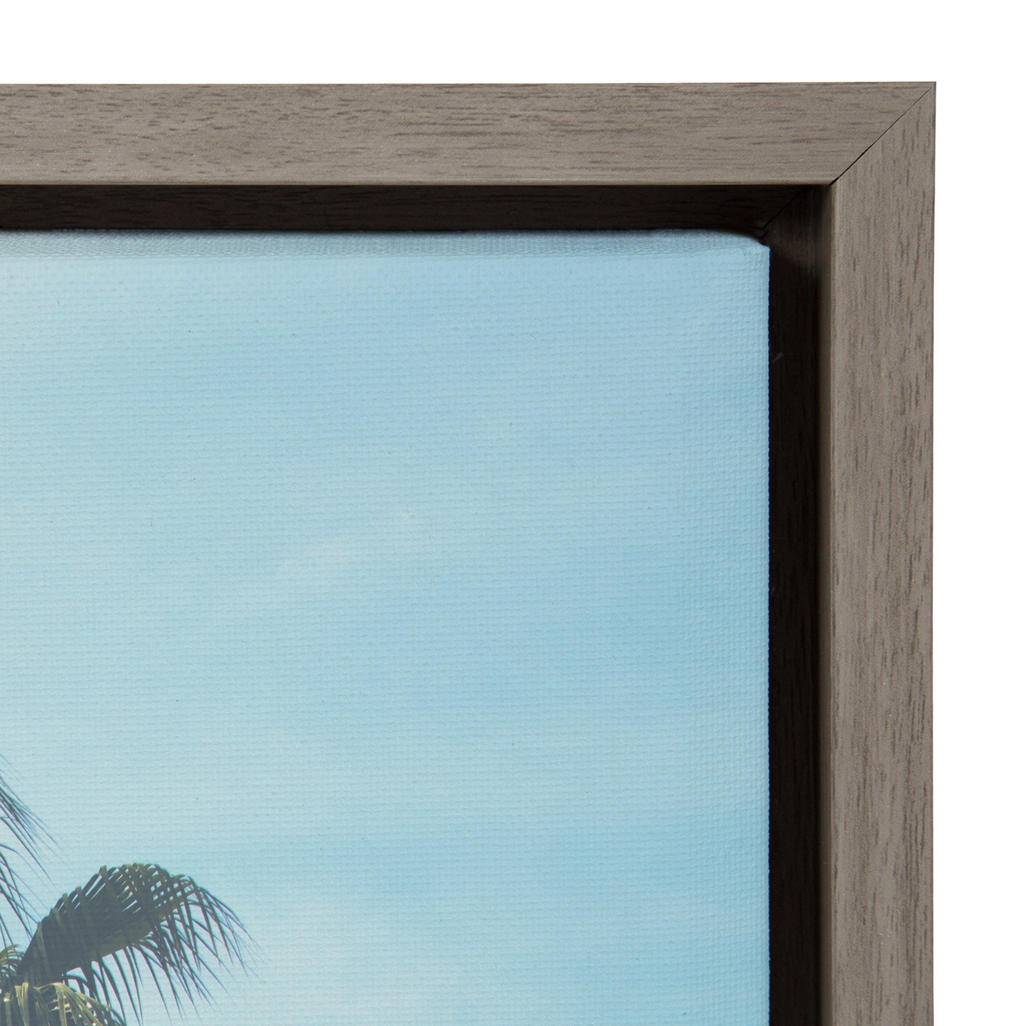 Sylvie The Palm Trees and The Boat Framed Canvas by Laura Evans