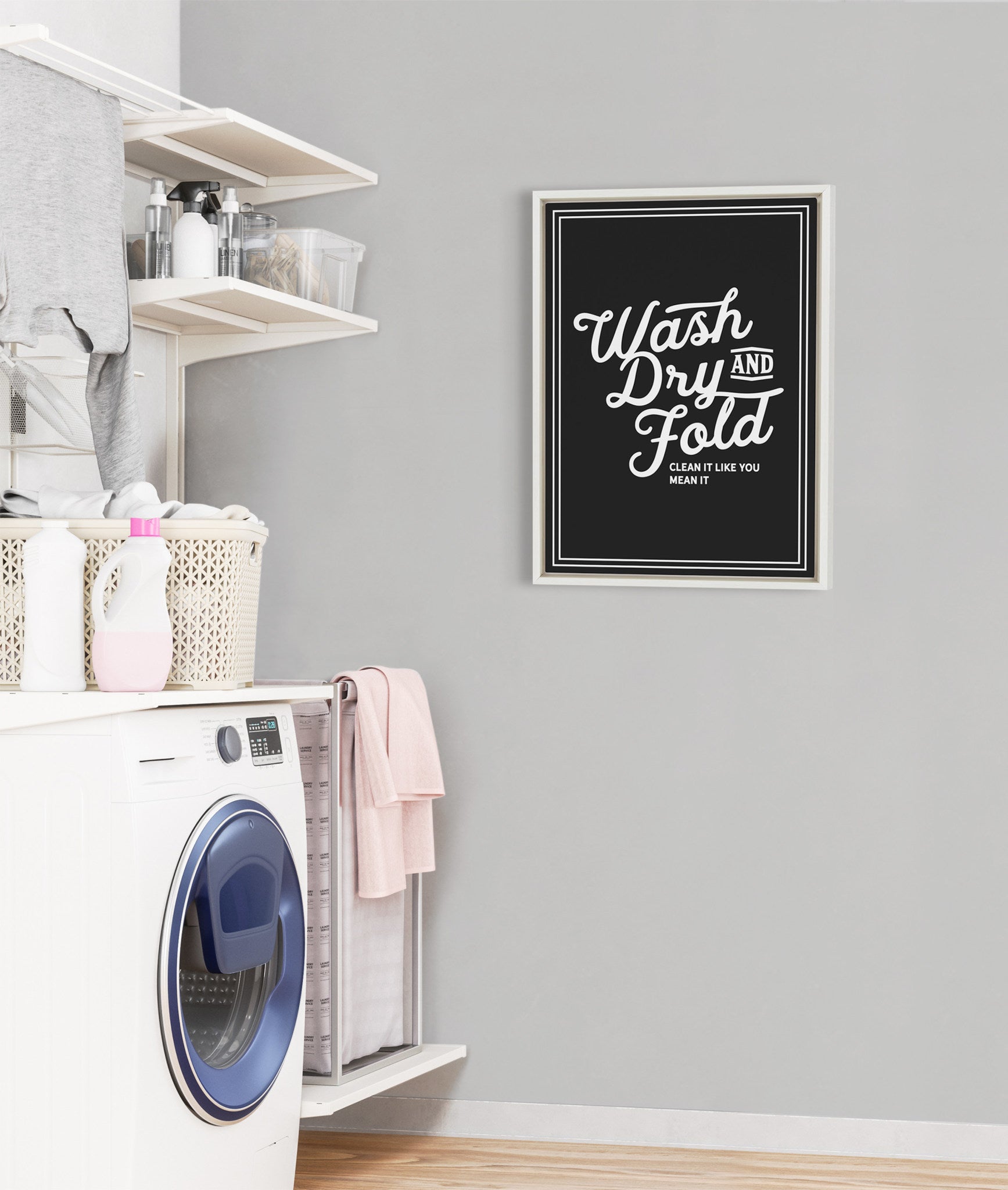 Sylvie Wash Dry and Fold Framed Canvas by Maggie Price