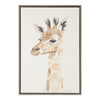 Sylvie Watercolor Giraffe Framed Canvas by Patricia Shaw