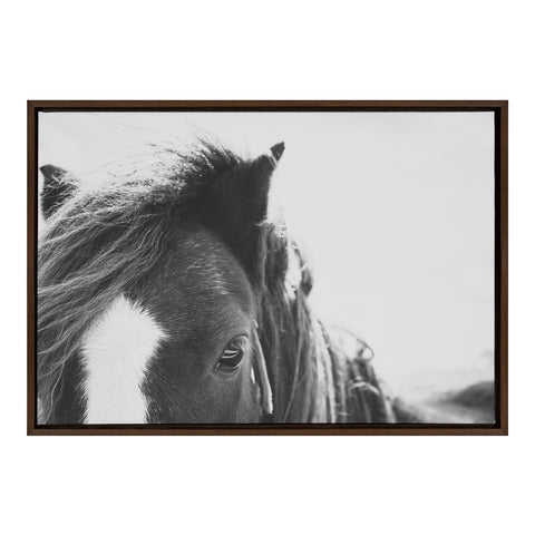 Sylvie Noble BW Framed Canvas by Alicia Abla