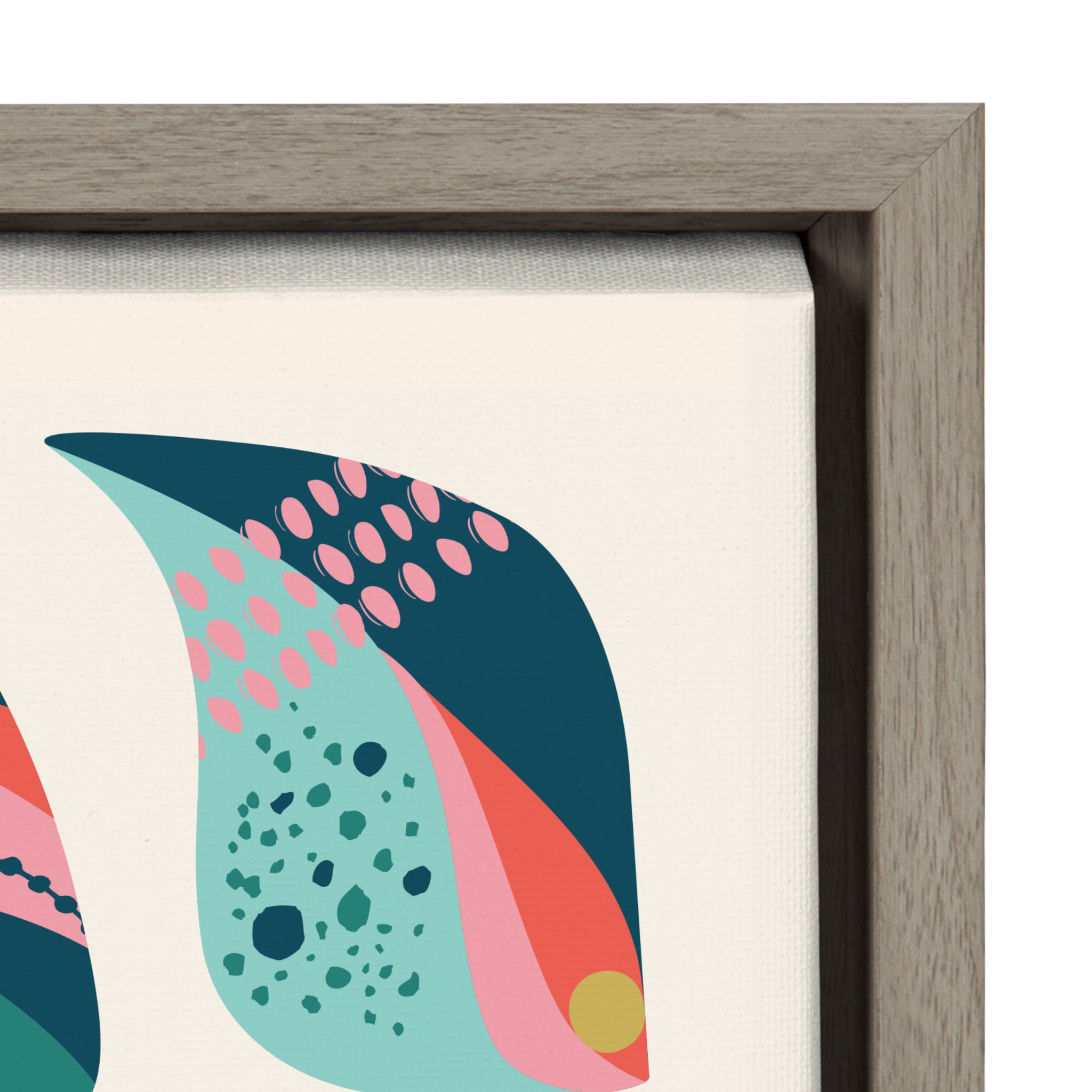 Sylvie Seashells Framed Canvas by Rachel Lee of My Dream Wall