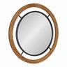 Whalen Round Wood Wall Mirror