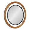 Whalen Round Wood Wall Mirror