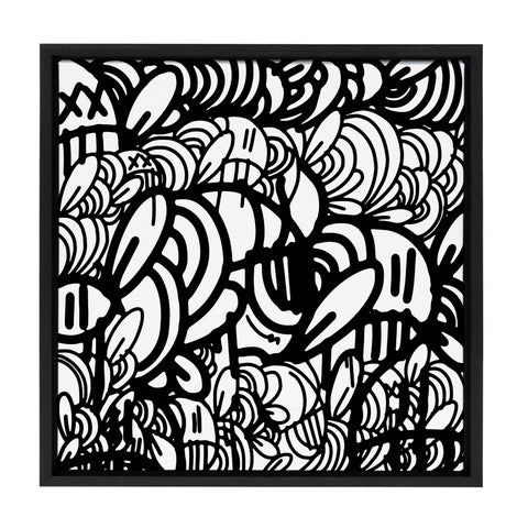 Sylvie It Doesn't Matter If You Are Black or White Framed Canvas by Arm of Casso