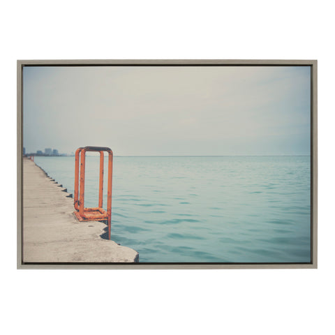 Sylvie The Orange Steps Framed Canvas by Laura Evans
