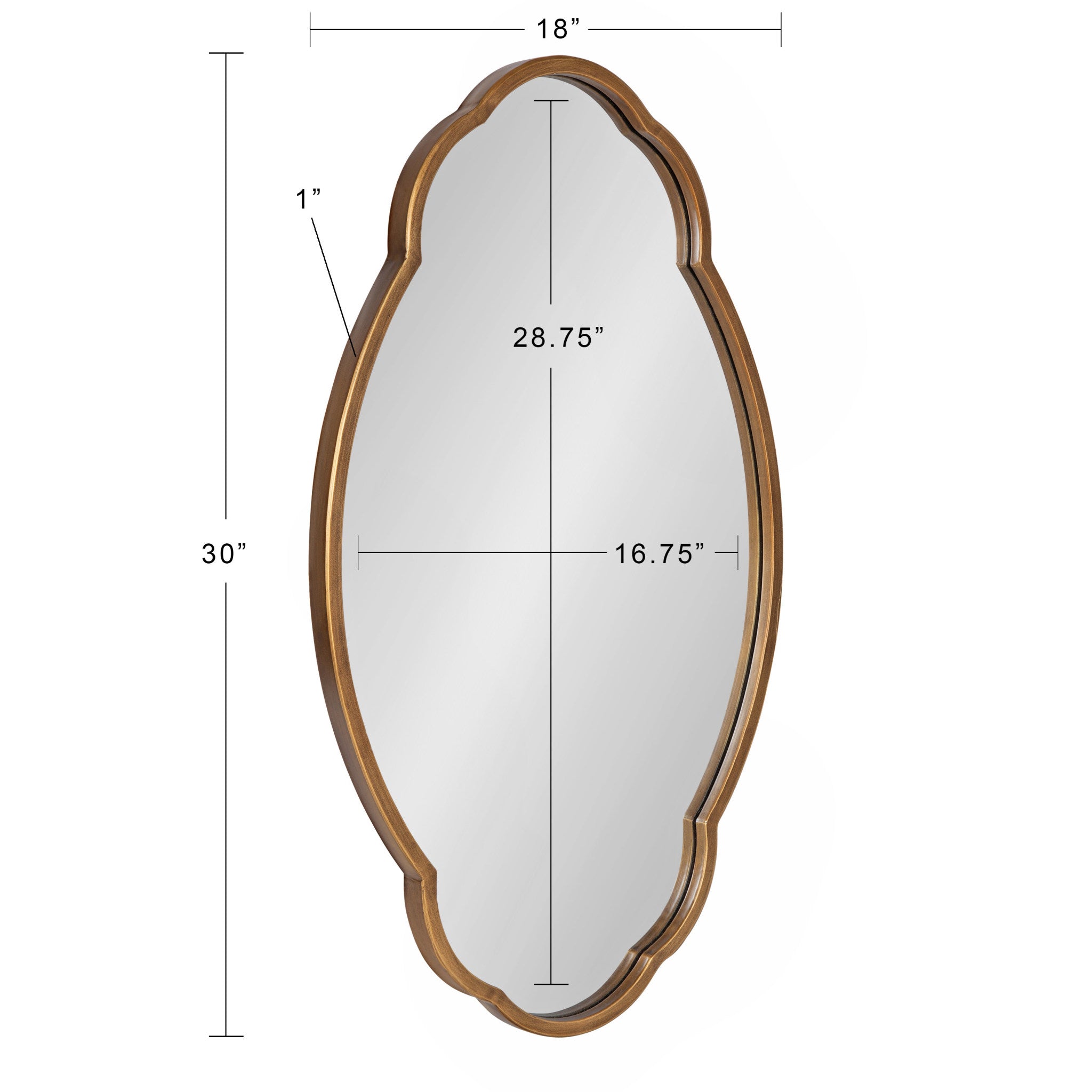 Magritte Scalloped Oval Wall Mirror