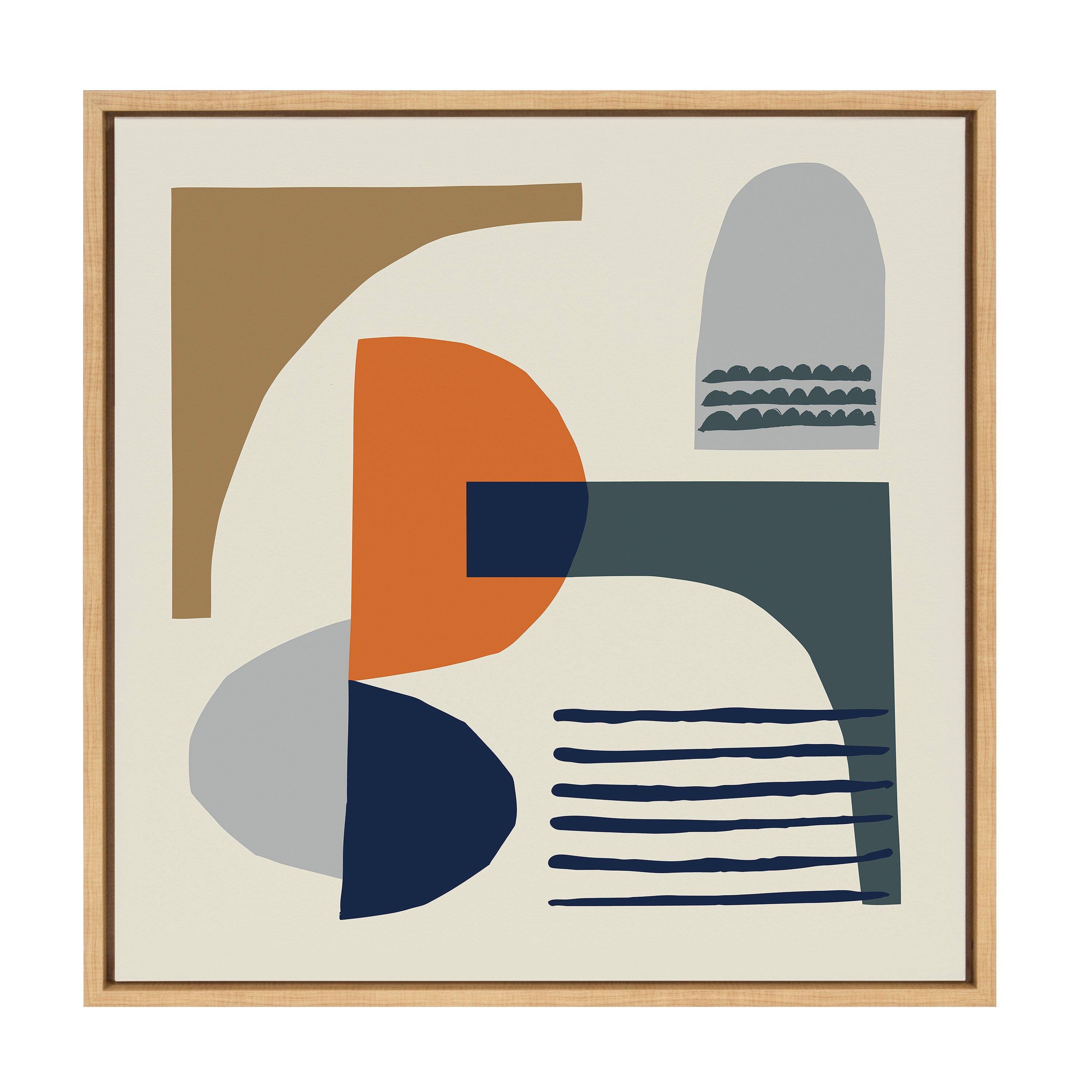 Sylvie Abstract Mid Century Framed Canvas by Rachel Lee of My Dream Wall