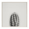 Sylvie Haze Cactus Succulent Tall Framed Canvas by The Creative Bunch Studio