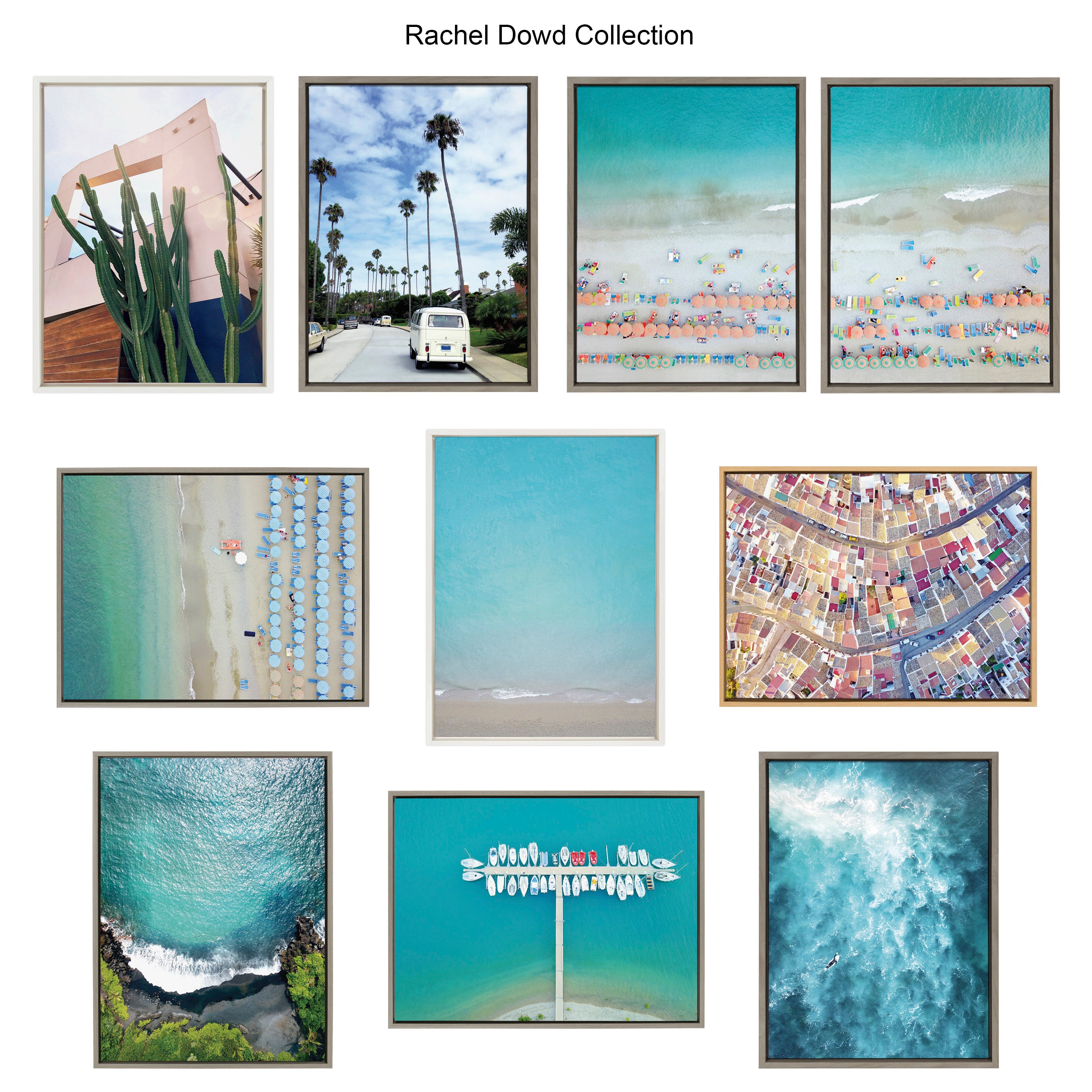Sylvie La Jolla Curves Framed Canvas by Rachel Bolgov