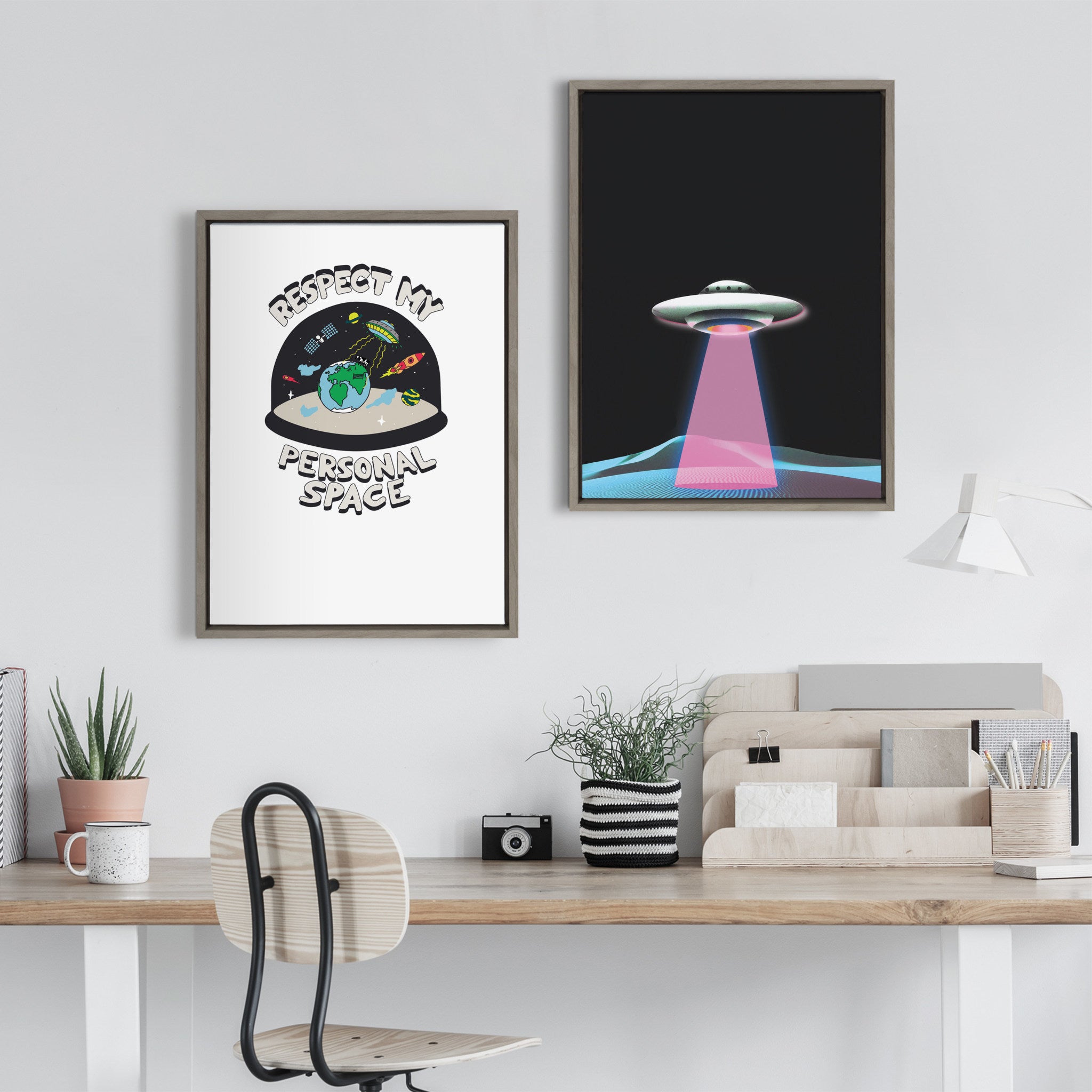 Sylvie Personal Space Framed Canvas by The Creative Bunch Studio