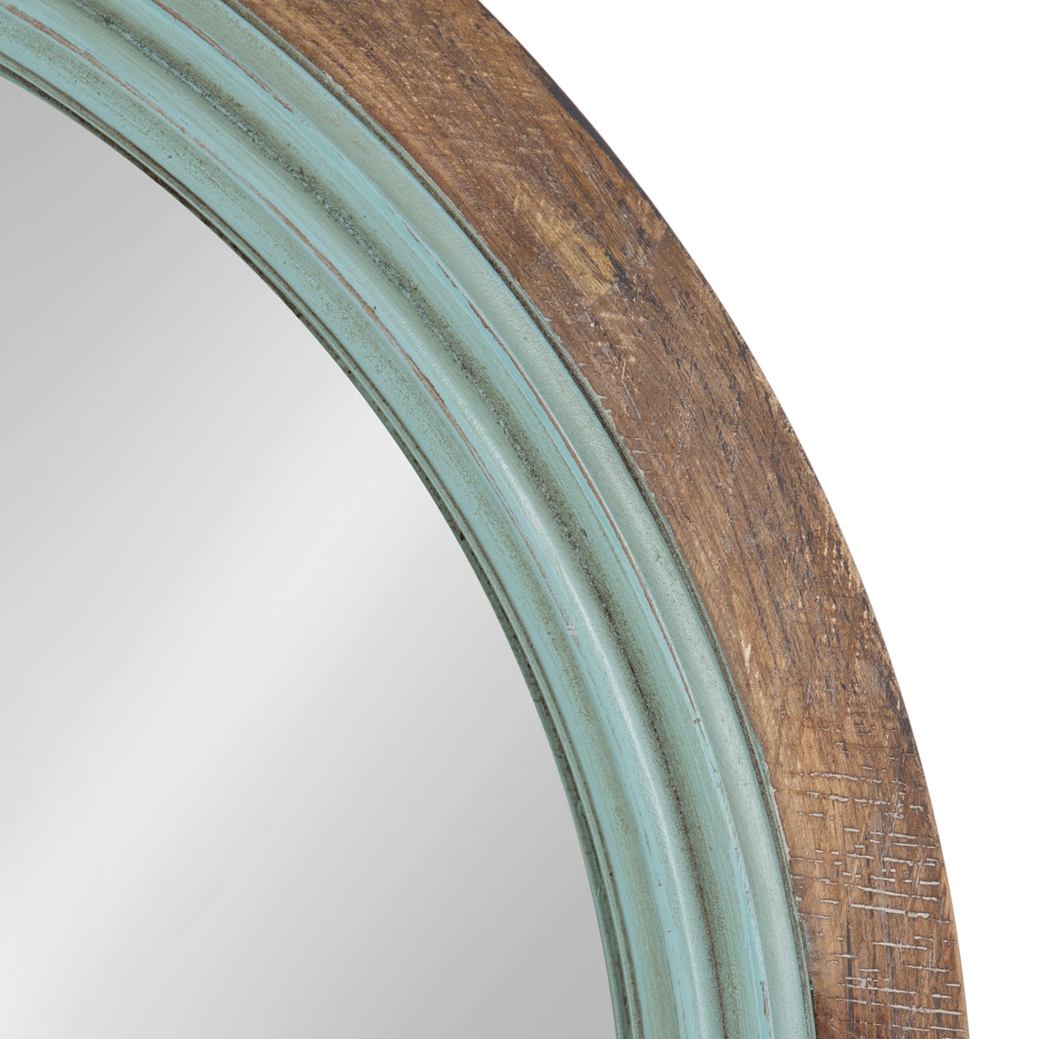 Palmer Wood Round Wall Mirror