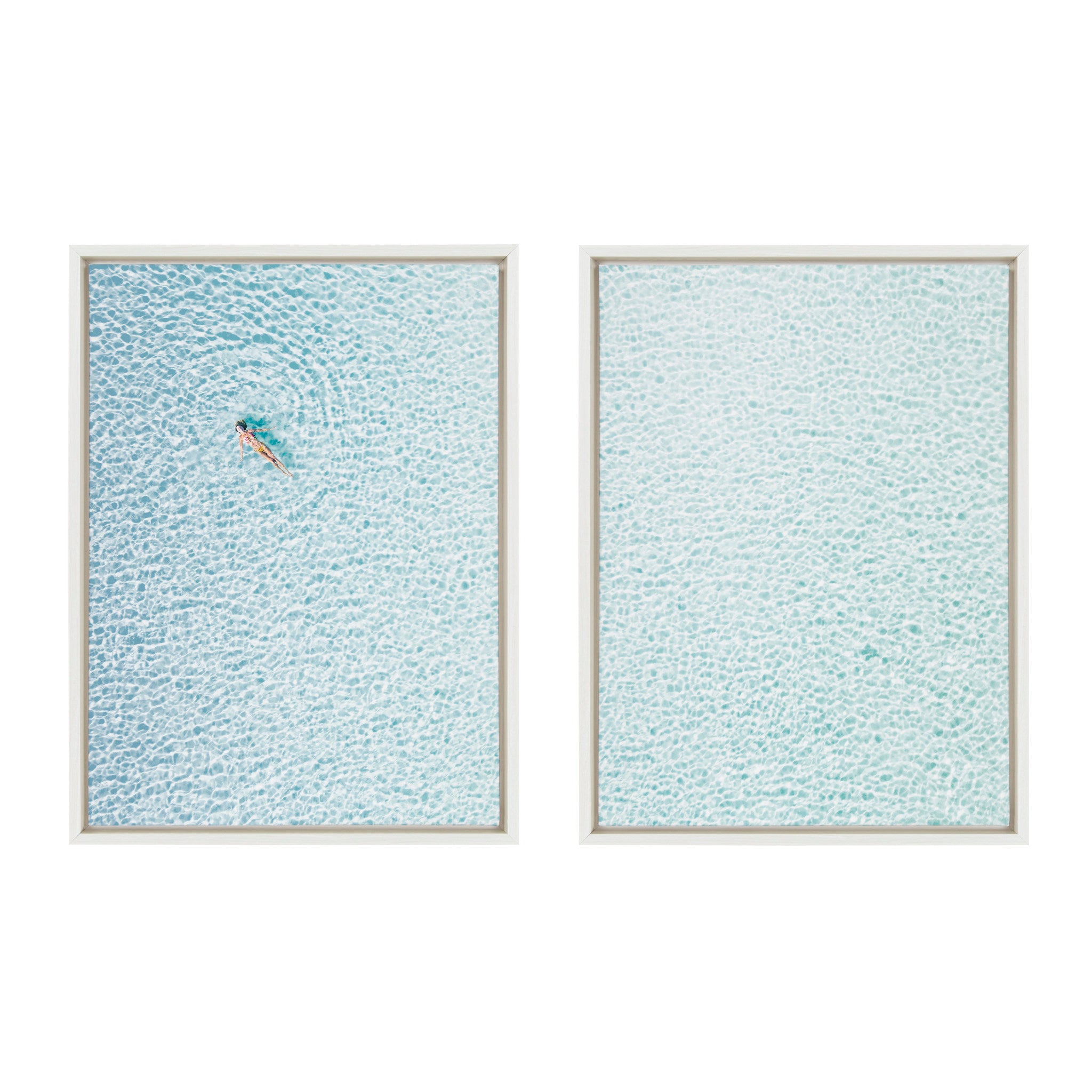 Sylvie Woman Floating I and II Framed Canvas by Amy Peterson Art Studio