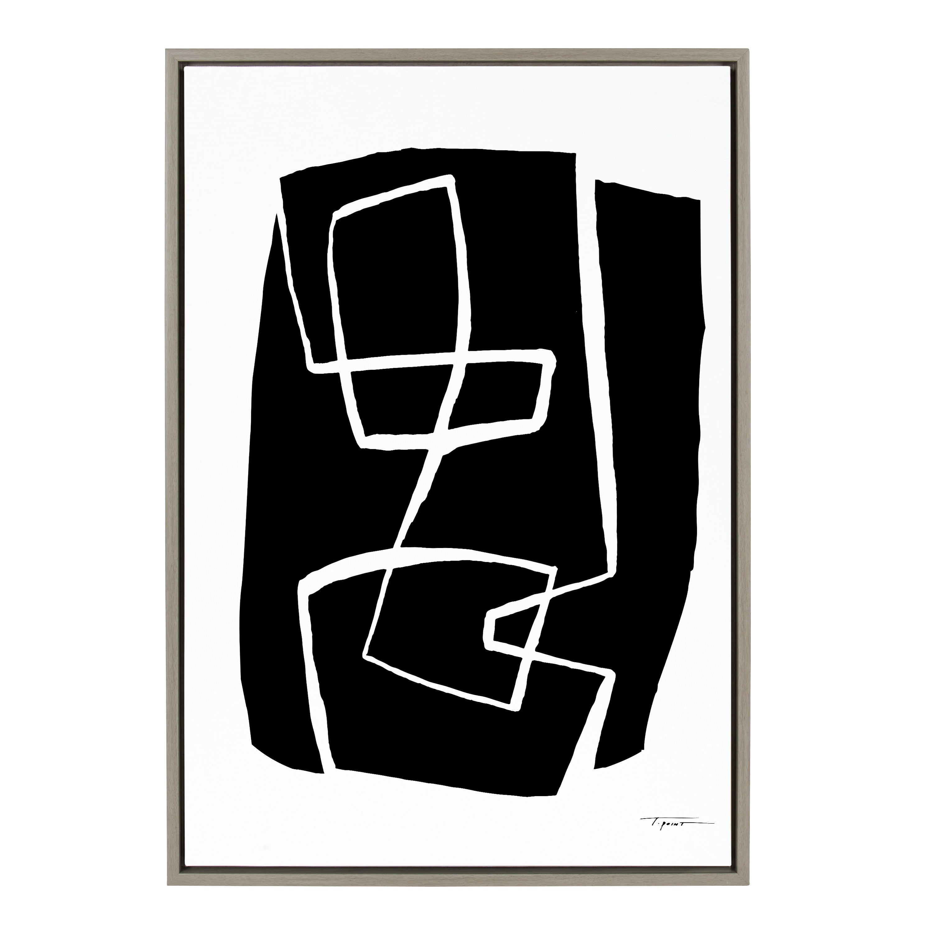 Sylvie Modern Meeting Forms Framed Canvas by Statement Goods
