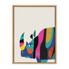 Sylvie Mid Century Modern Rhino Framed Canvas by Rachel Lee of My Dream Wall