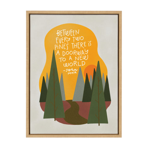 Sylvie Between Every Two Pines Framed Canvas by Jenn Van Wyk of Jenn Pens it All